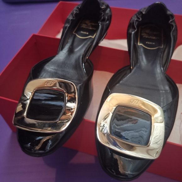 Roger Vivier Ballerine Chips Patent d'Orsay Flat - Picture 2 of 4